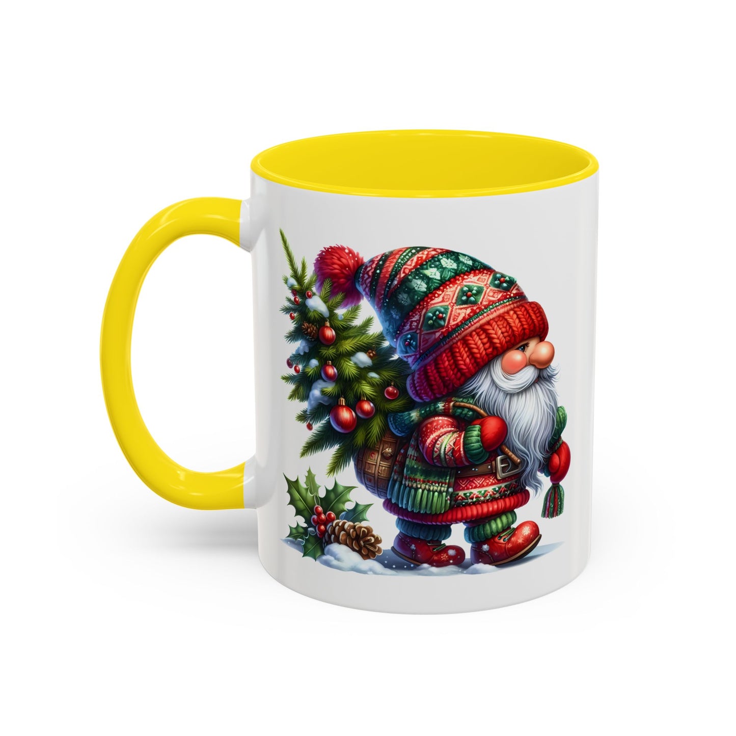 Christmas Mug - Gnome Christmas Tree and Pine Cone