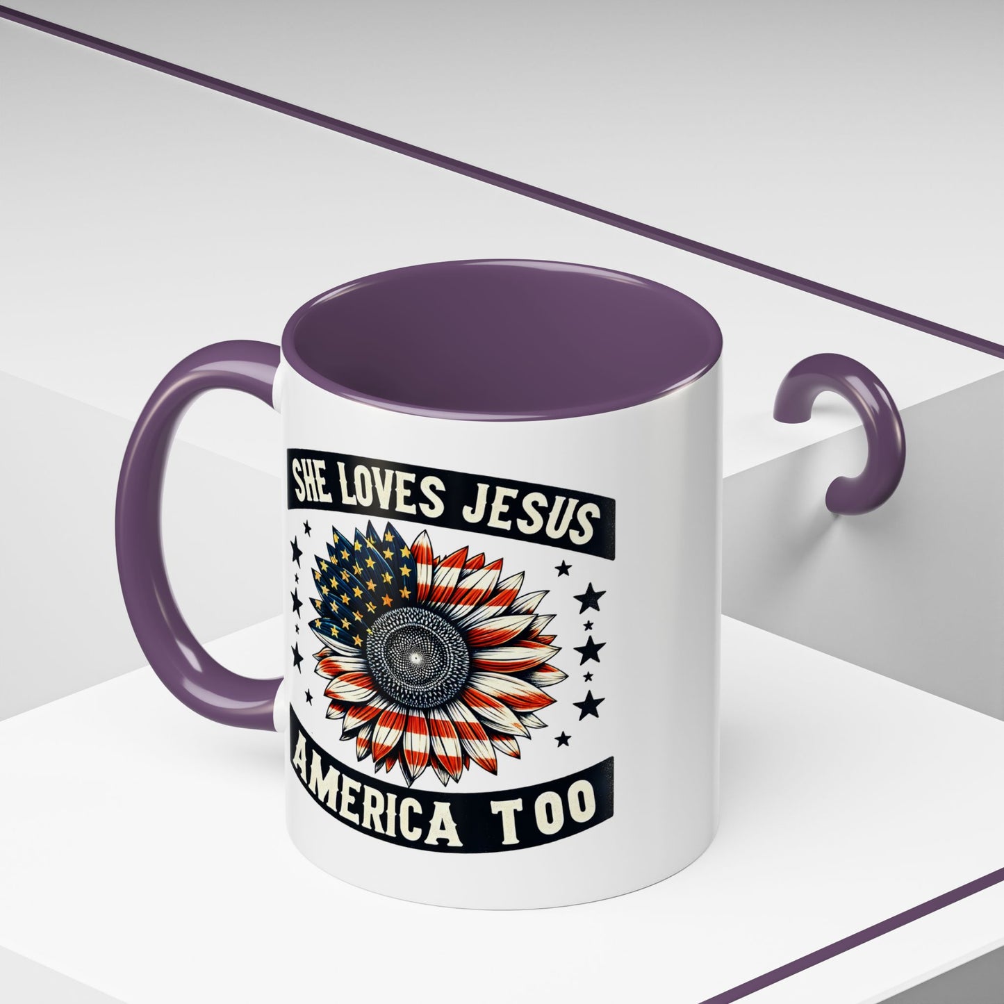 4th of July Mug - She Loves Jesus & America Too