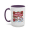 Christmas Mug - Merry Christmas White Text Reindeer Snowmen Penguin