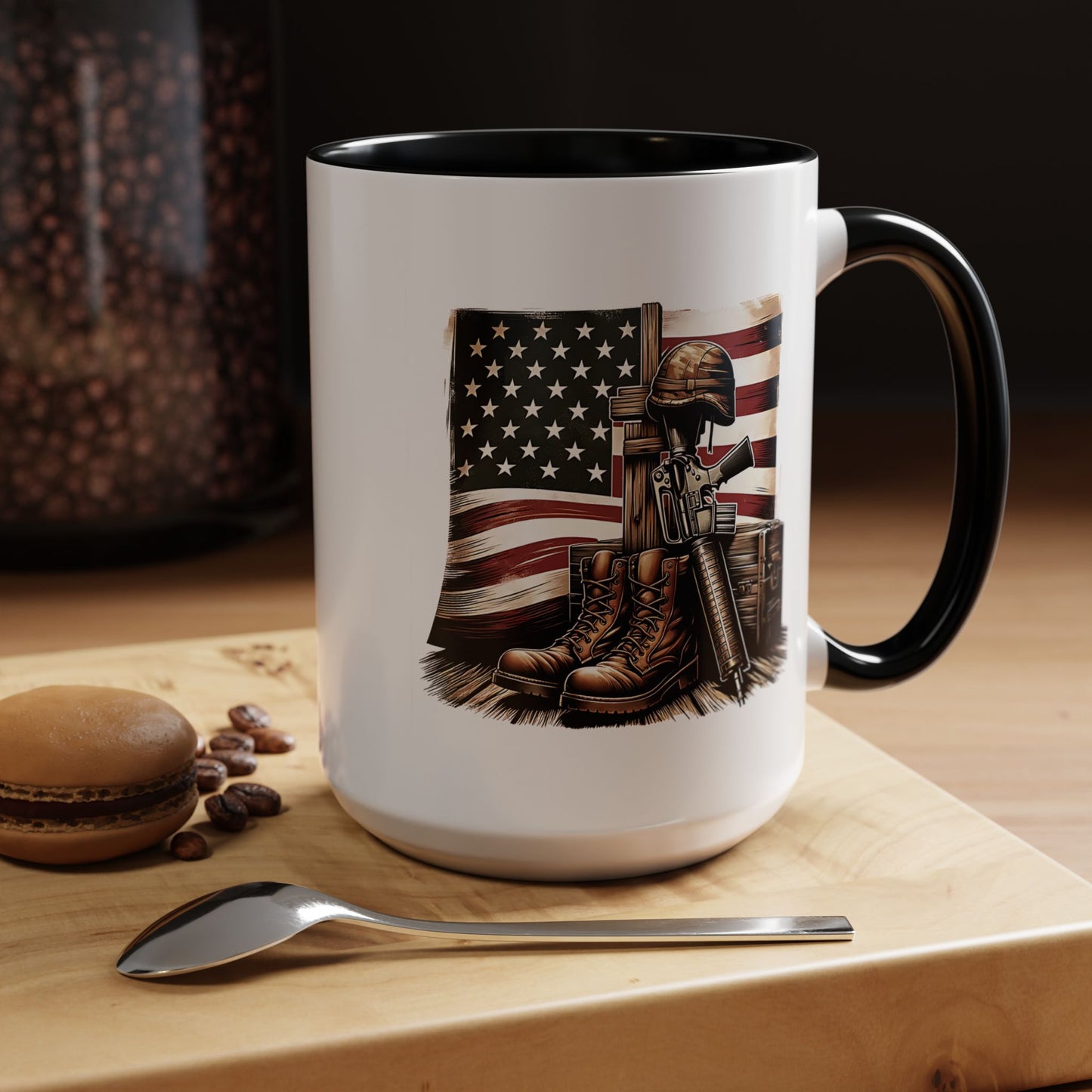 4th of July Mug - Fallen Soldier Boots Flag 3