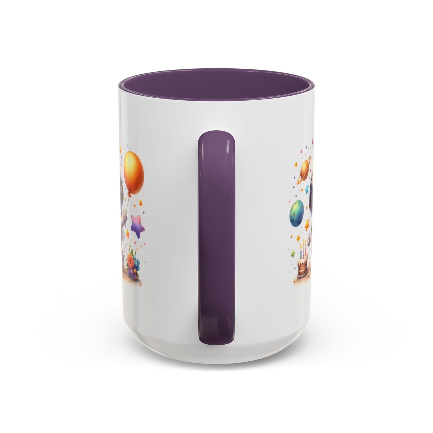 Birthday Mug - Happy Birthday Astronaut, Cake & Balloon