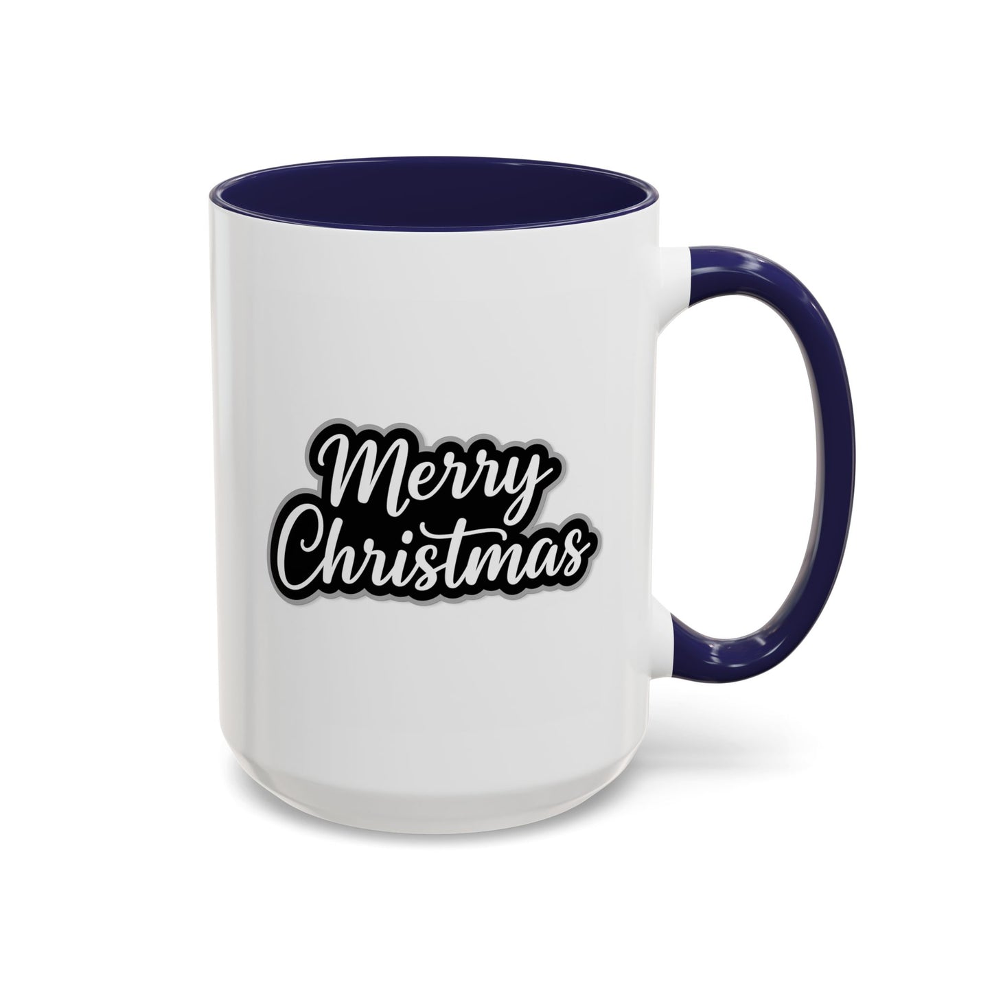 Christmas Mug - Merry Christmas White Black & Grey Text