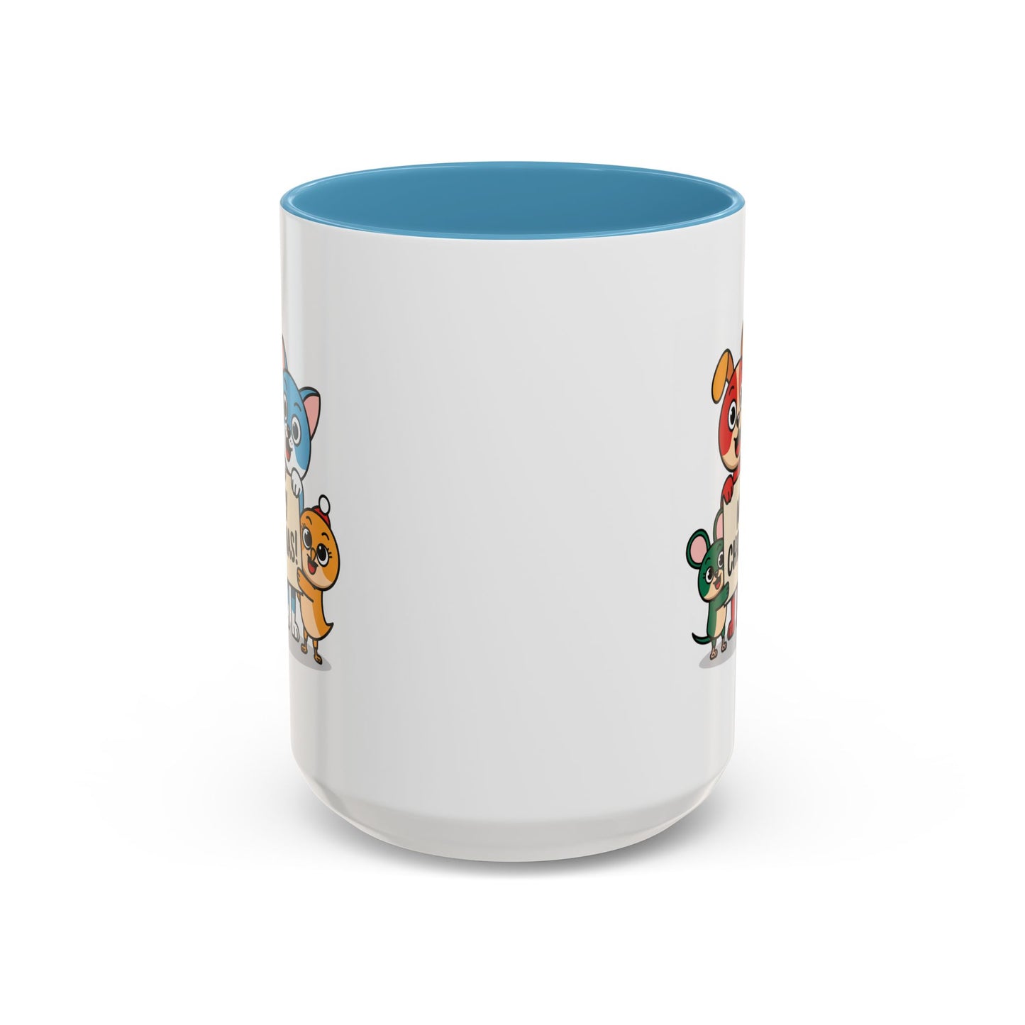 Christmas Mug - Merry Christmas Black Text Mouse Dog Cat Bird