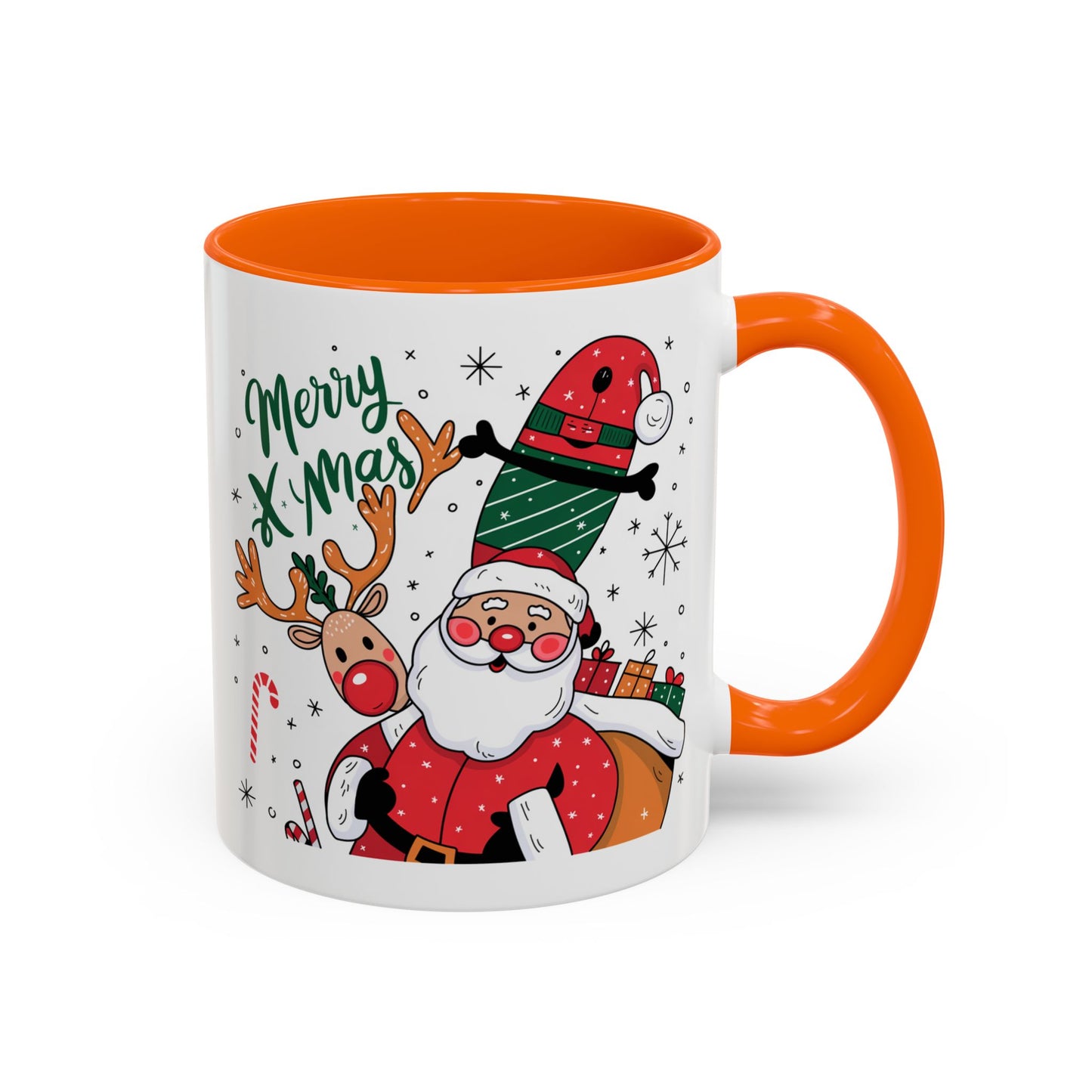 Christmas Mug - Merry Xmas Santa Reindeer