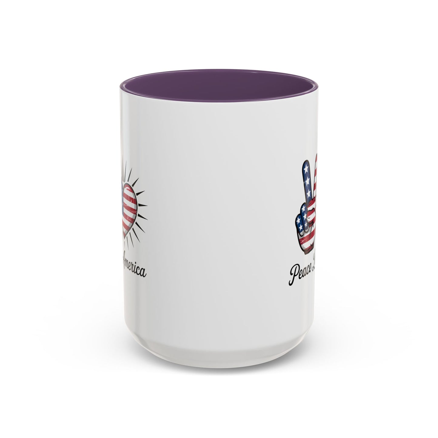 4th of July Mug - Peace Love America