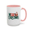 Christmas Mug - Merry Christmas Green & Red Text Santa Present