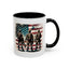4th of July Mug - Soldiers American Flag