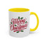 Christmas Mug - Merry Christmas Red Text Mistletoe
