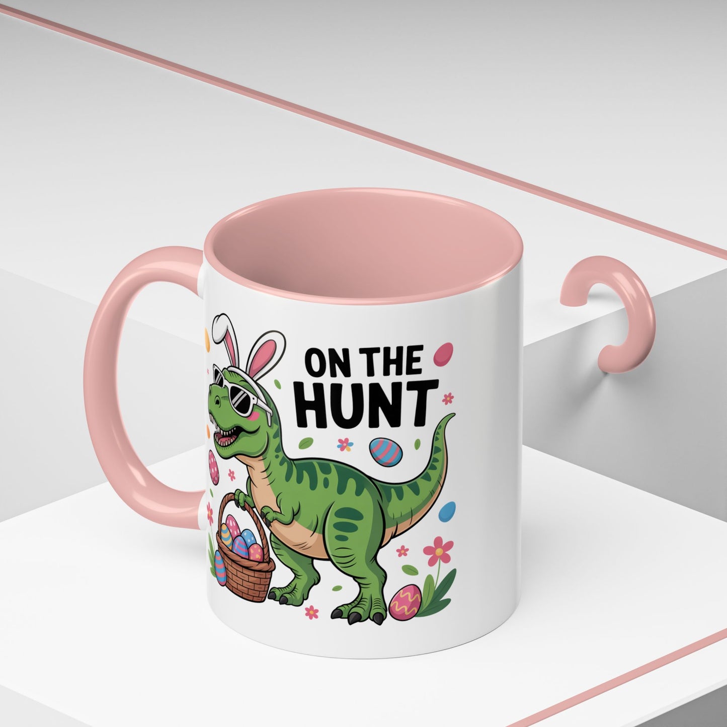 Easter Mug - On The Hunt Dinosaur