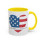 4th of July Mug - God Bless America Flag Heart