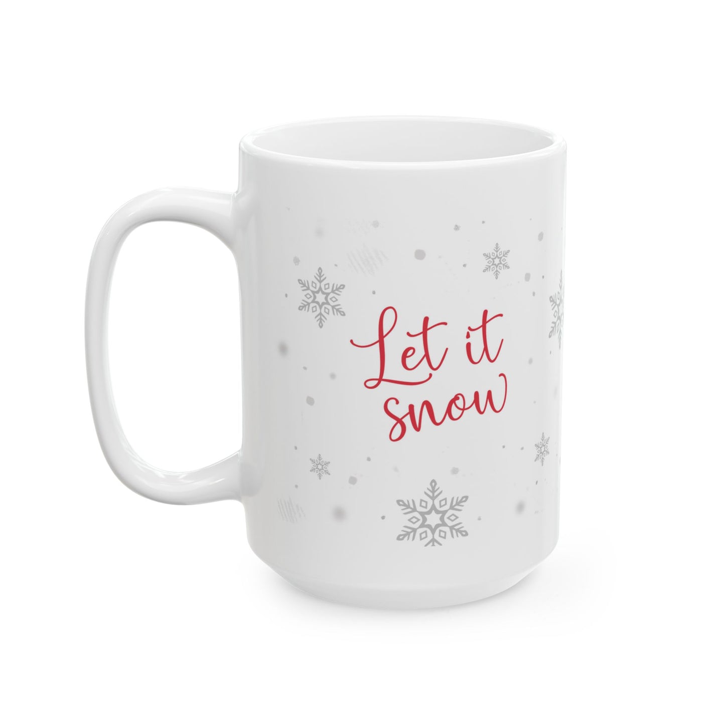Christmas Mug - Let it Snow Red Text Snowman