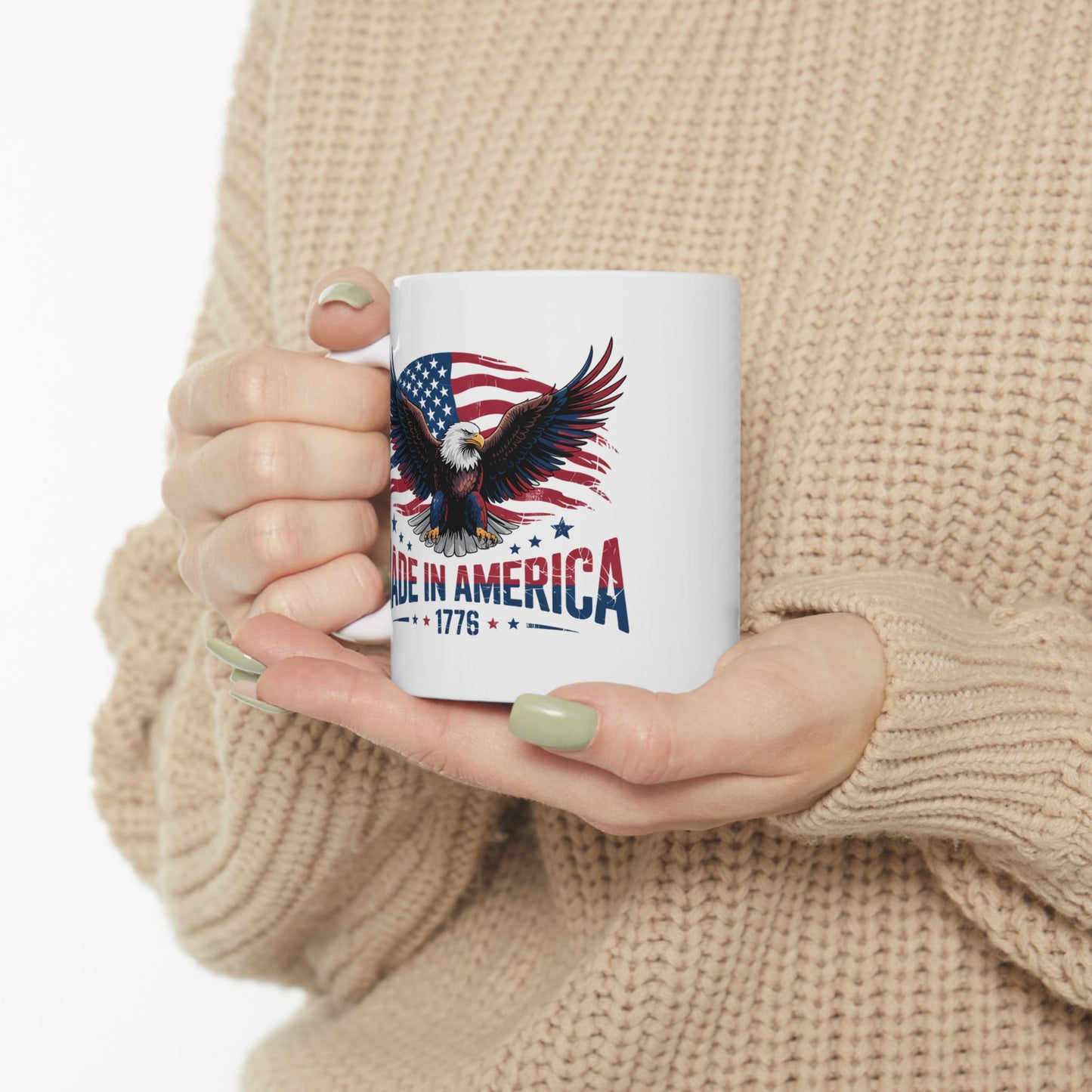 4th of July Mug - Made in America Eagle