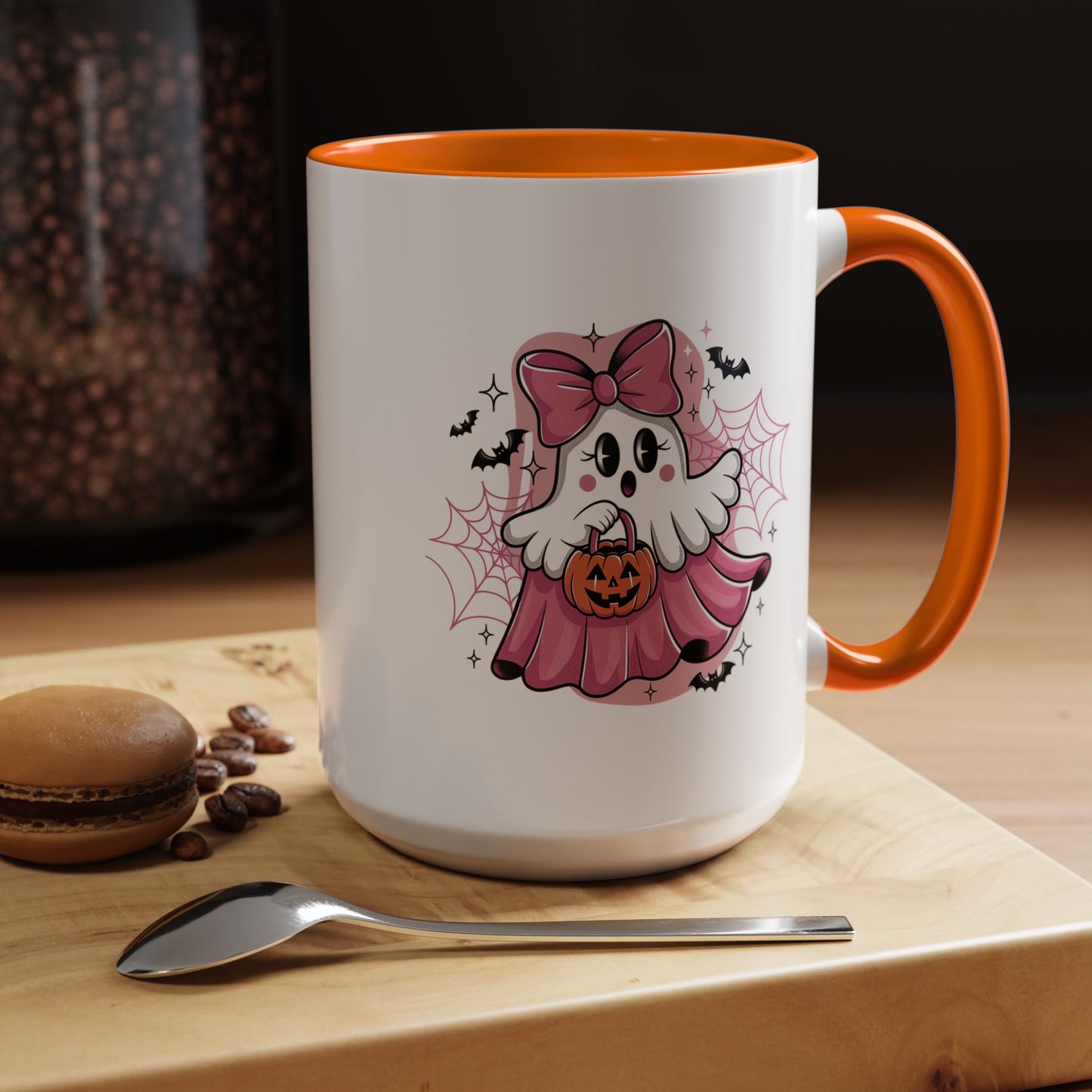 Halloween Mug - Ghost With Pink Bow