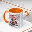 Christmas Mug - Merry Christmas Red Text Puppy Green Top