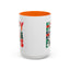 Christmas Mug - Happy Holidays Green Red & Blue Decorative Text