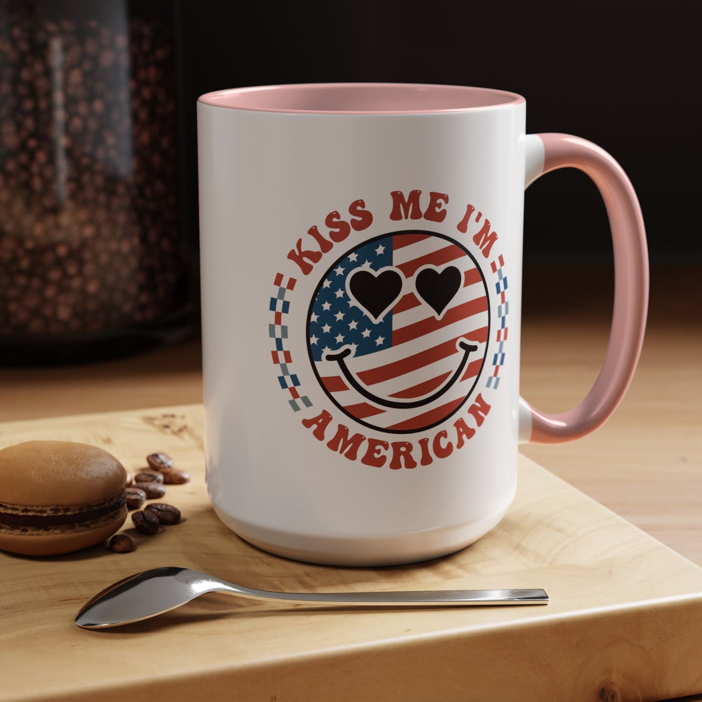 4th of July Mug - Kiss Me I'm American