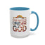4th of July Mug - One Nation Under God Cross Flag
