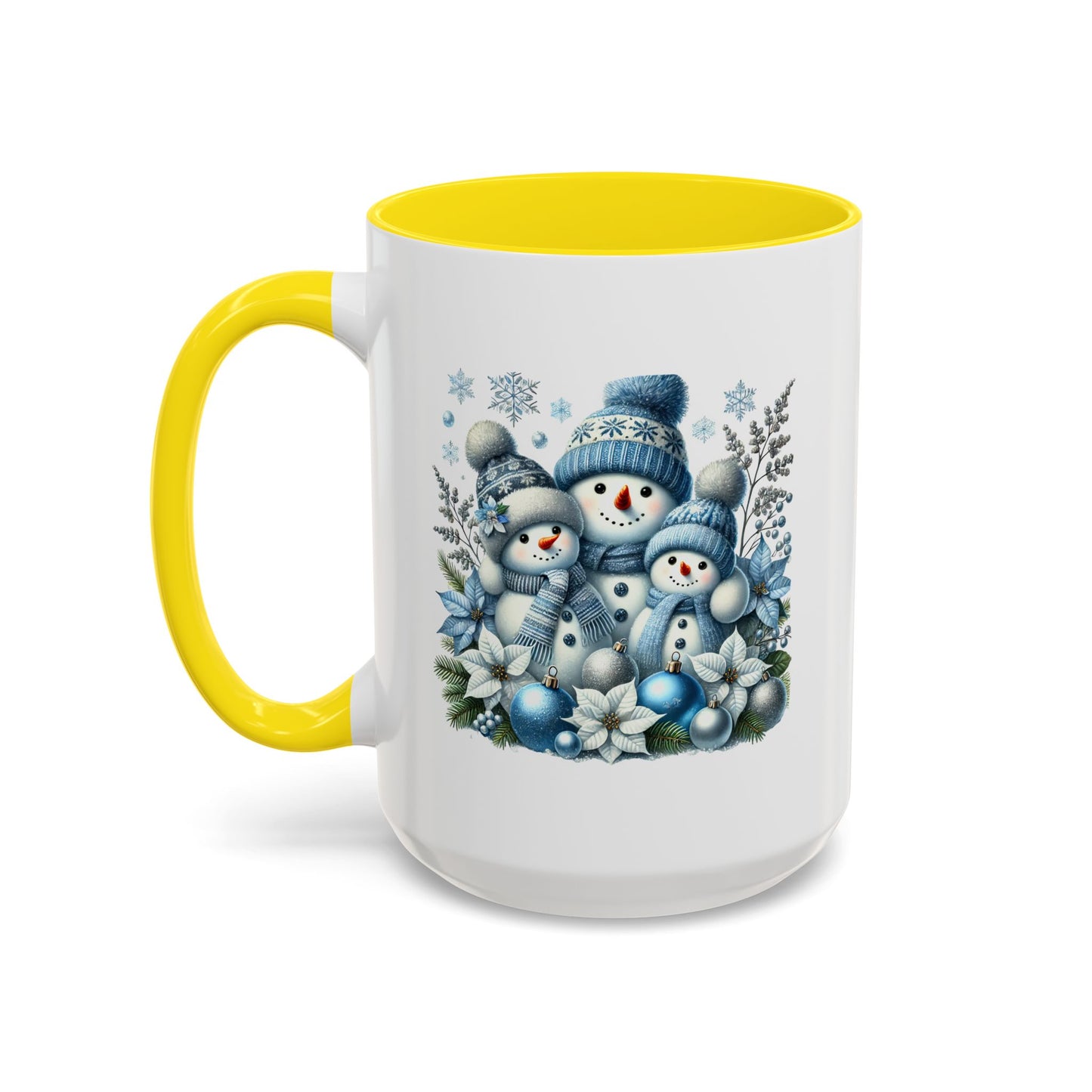 Christmas Mug - Blue Snowman Family