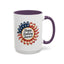 4th of July Mug - Happy Birthday America Sunflower