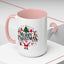 Christmas Mug - Merry Christmas Black Text Santa Reindeer Snowmen Ornaments