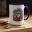 Christmas Mug - Merry Christmas Black & Red Text Cool Santa