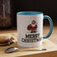 Christmas Mug - Merry Christmas Black Text Santa Walking