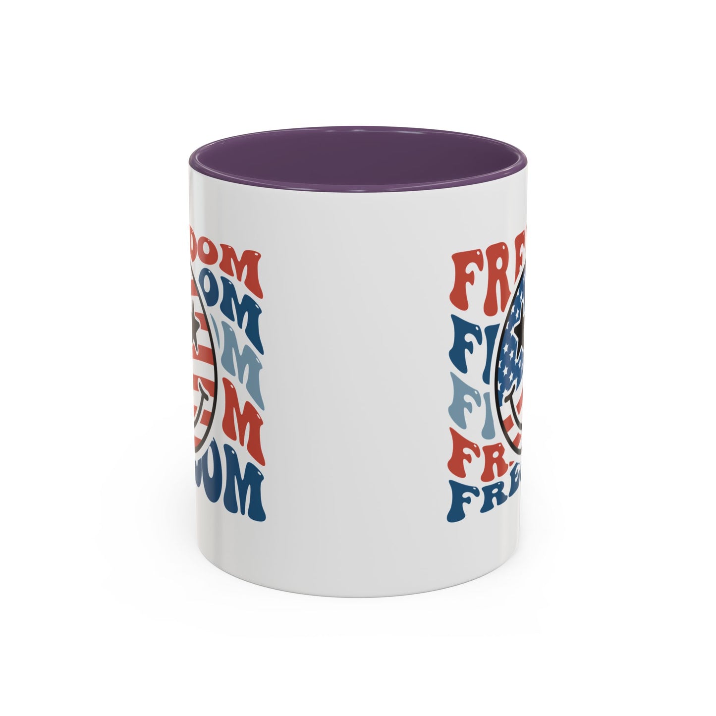 4th of July Mug - Freedom Smiley Face
