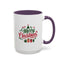 Christmas Mug - Merry Christmas Green & Red Text Tree Snowflakes Presents