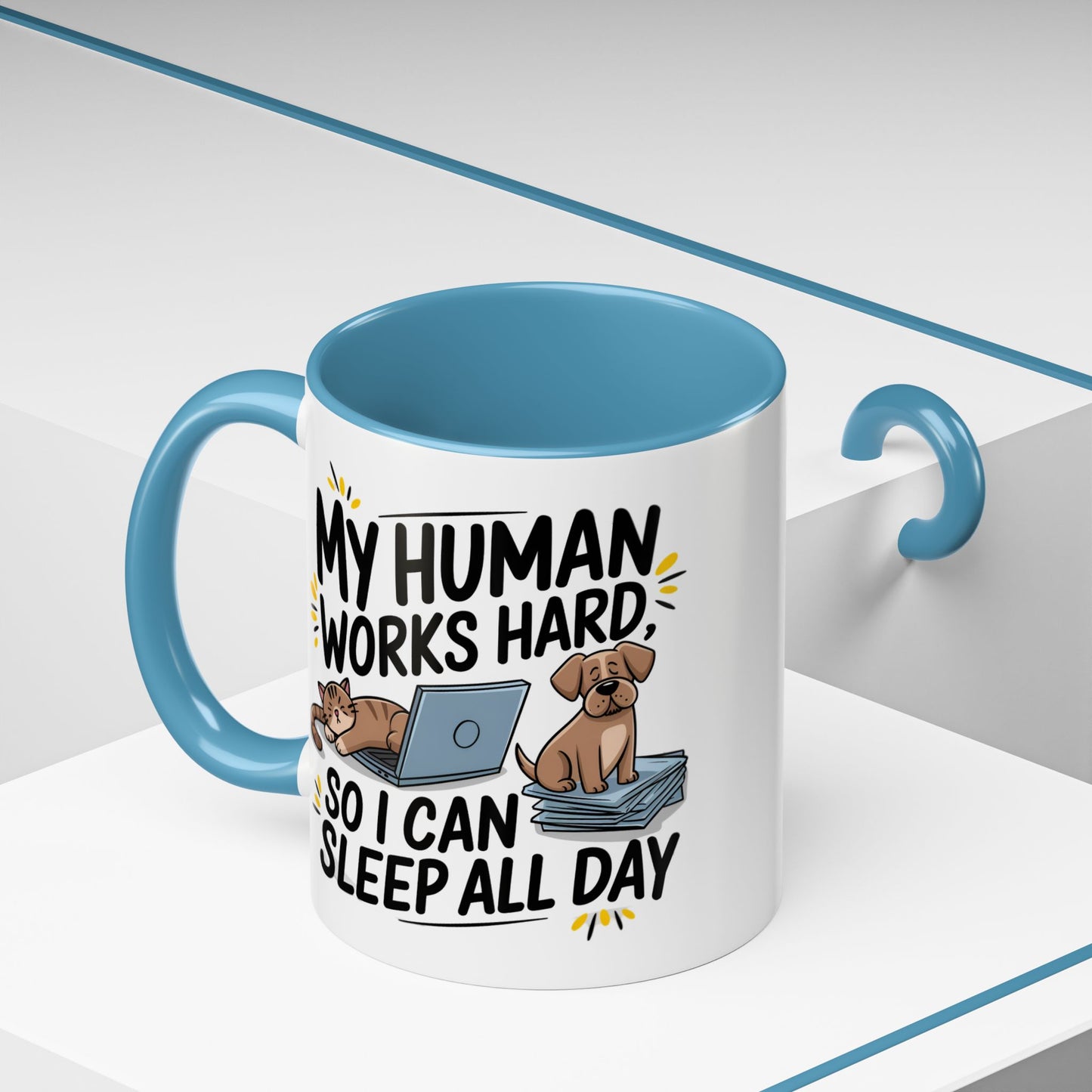 Animal Mug - My Human Works Hard