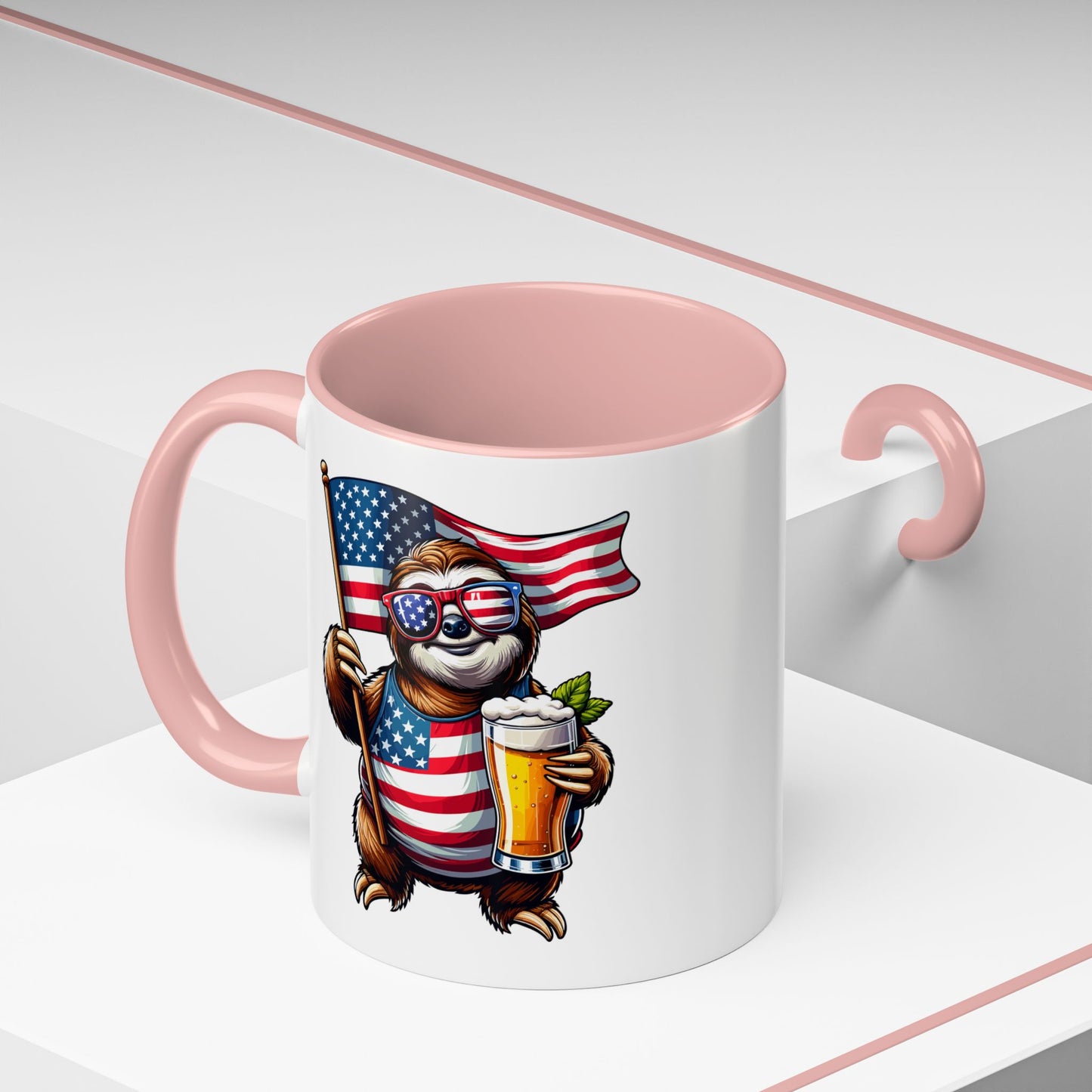 4th of July Mug - Merica Sloth
