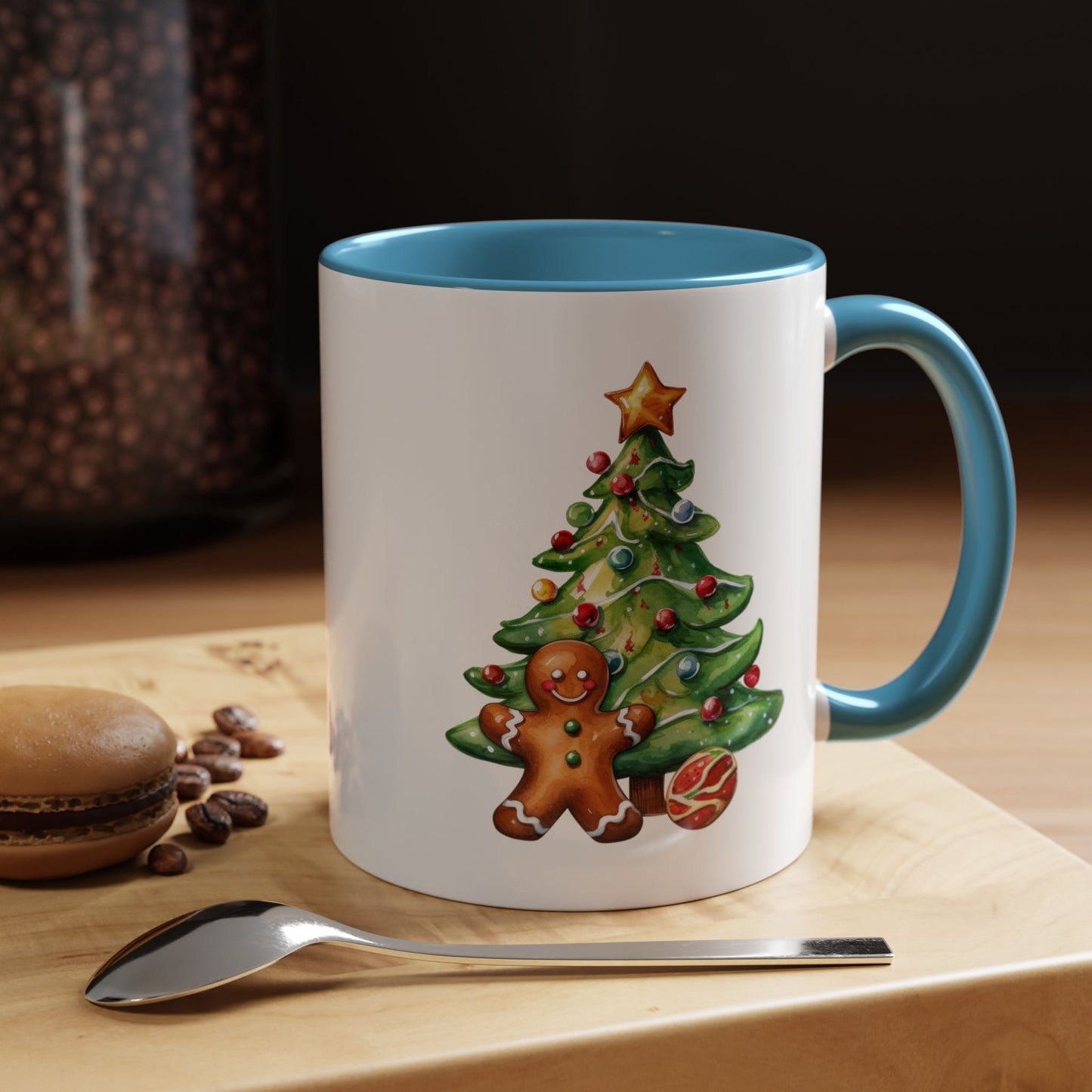 Christmas Mug - Gingerbread Man and Tree