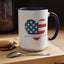 4th of July Mug - God Bless America Flag Heart
