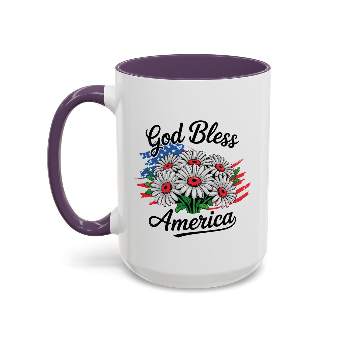 4th of July Mug - God Bless America Daisies