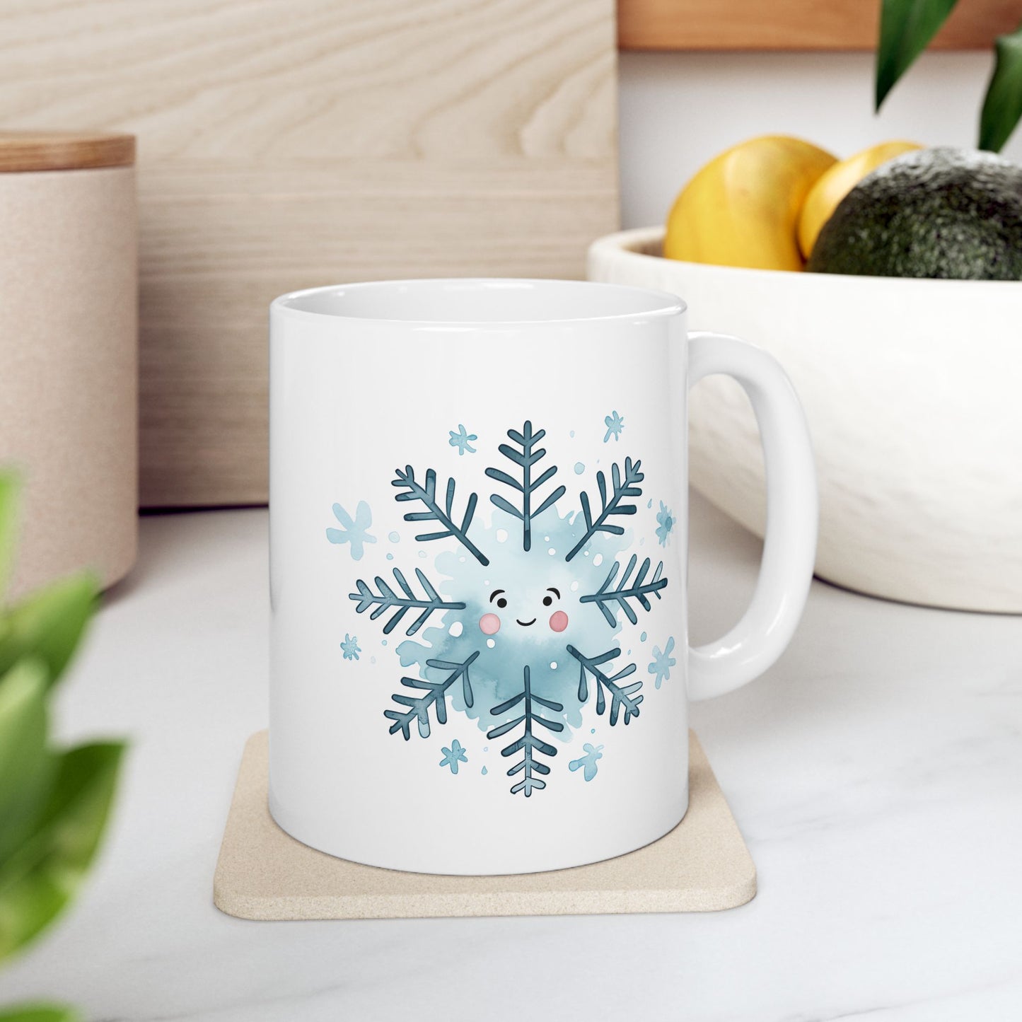 Christmas Mug - Smiley Snowflake