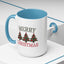 Christmas Mug - Merry Christmas Green & Red Text Decorative Trees