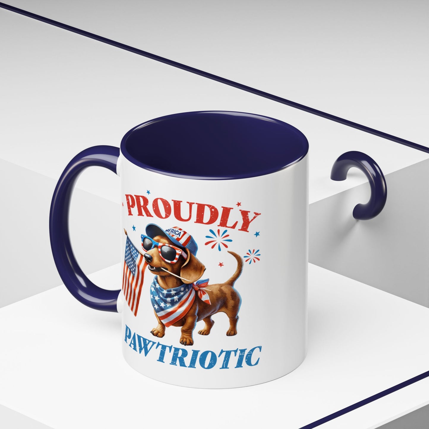 4th of July Mug - Proudly Pawtriotic Dog