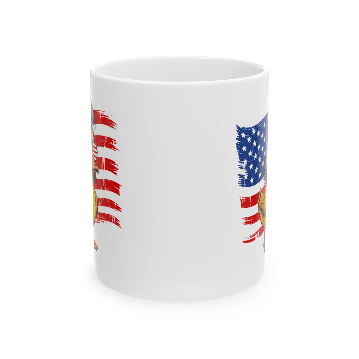 4th of July Mug - Patriotic Duck with Mullet