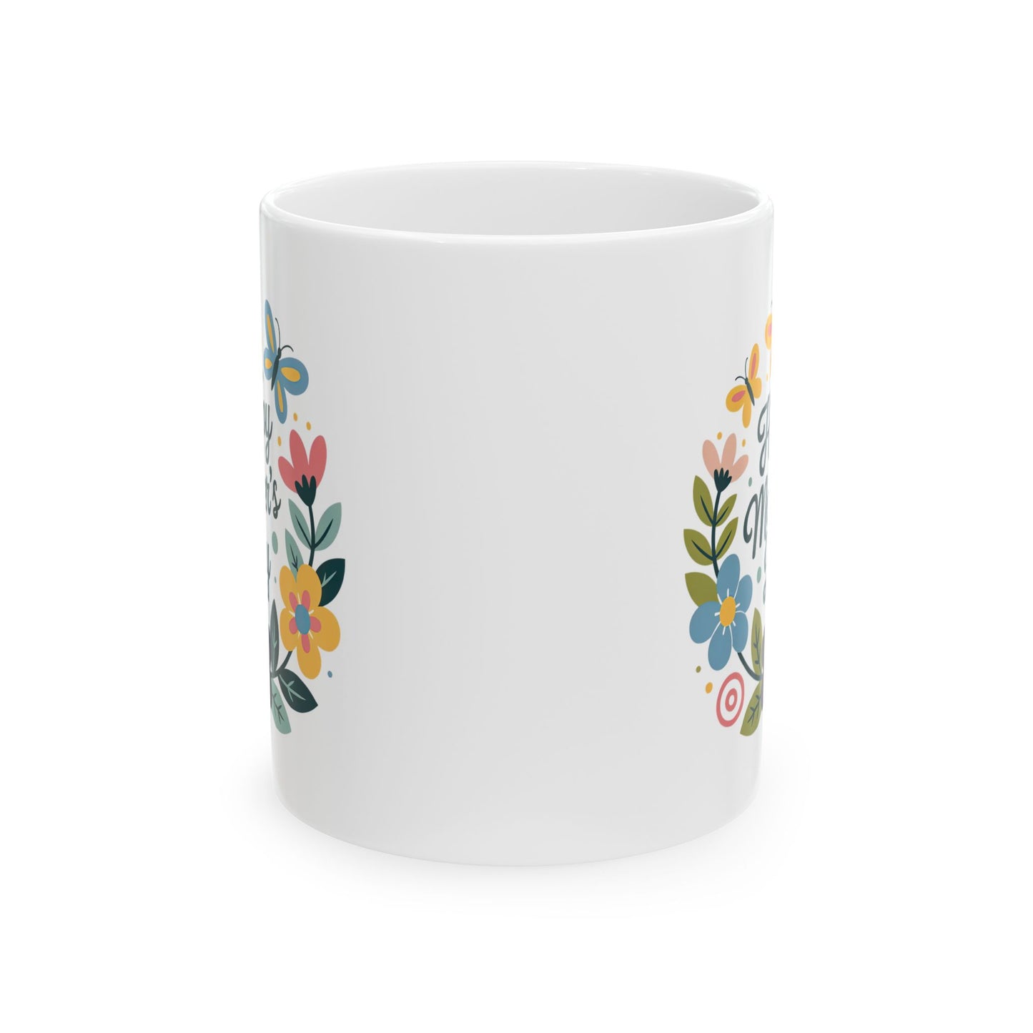Mother's Day Mug - Happy Mother's Day Floral Butterflies