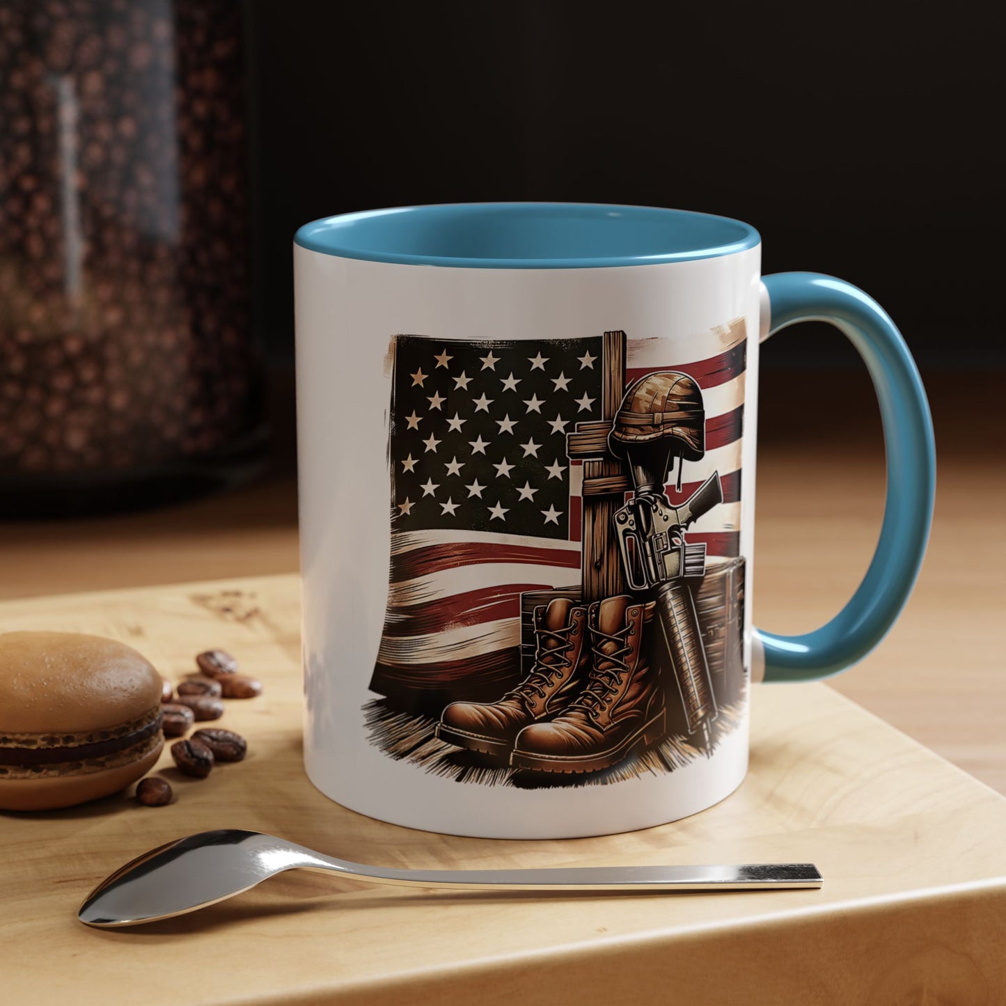 4th of July Mug - Fallen Soldier Boots Flag 3