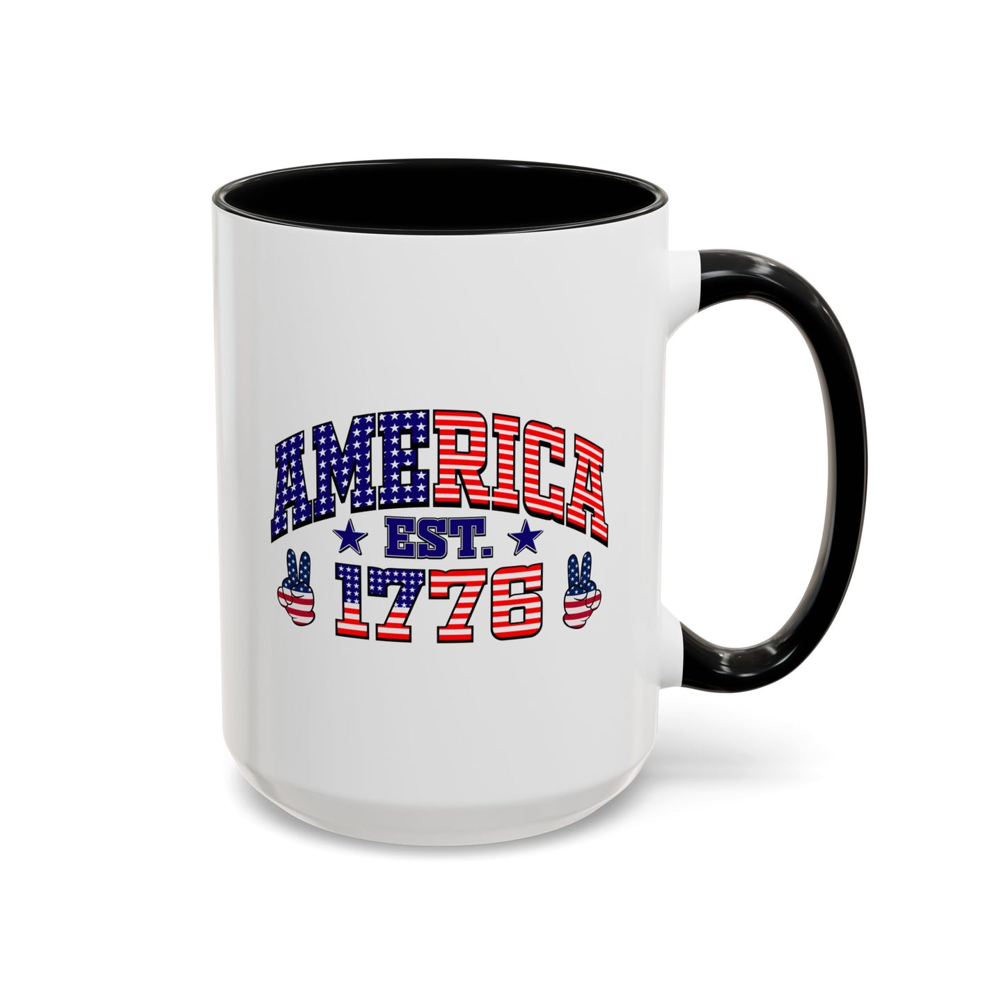 4th of July Mug - American Est 1776 Patriotic Flag