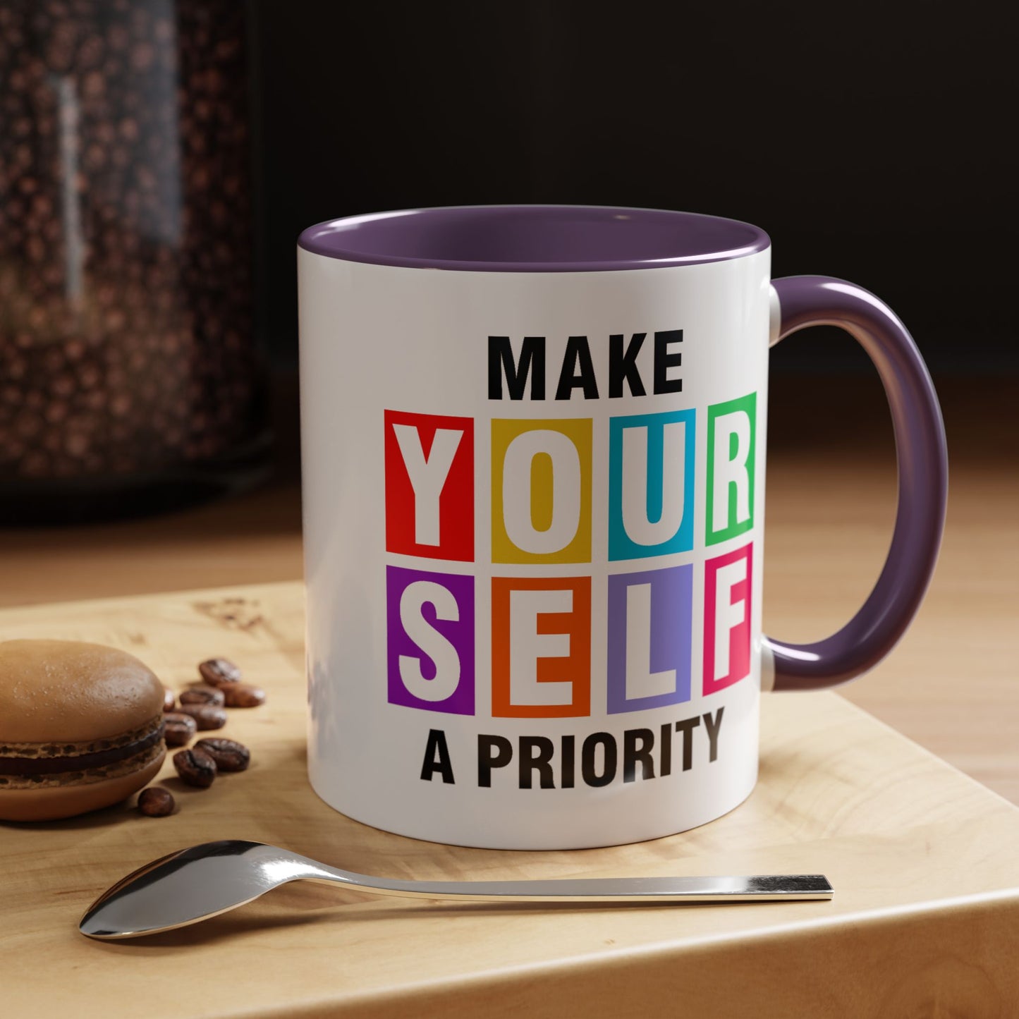 Wellness Mug - Make Yourself a Priority Colored Blocks