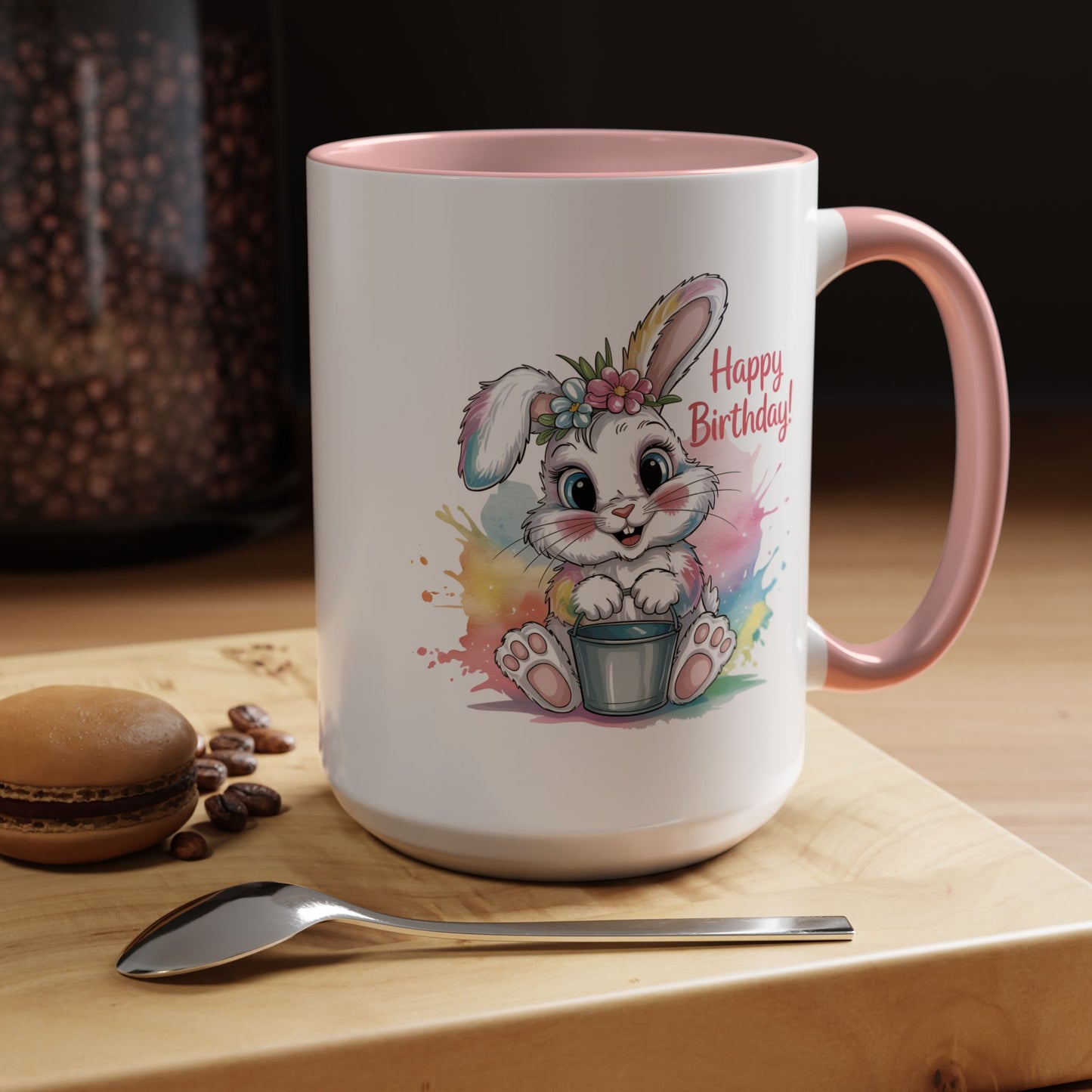 Birthday Mug - Happy Birthday Cute Bunny