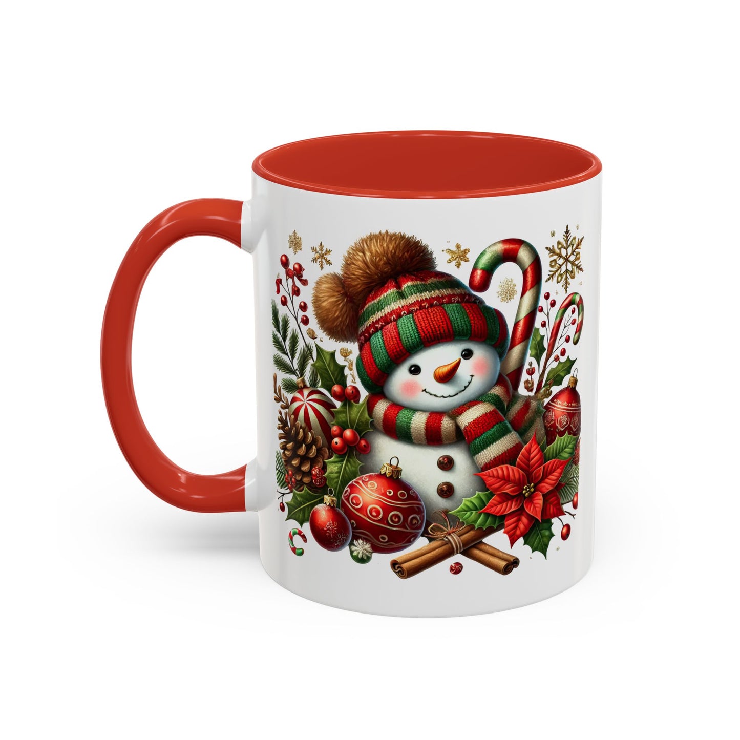 Christmas Mug - Red and Green Snowman 2