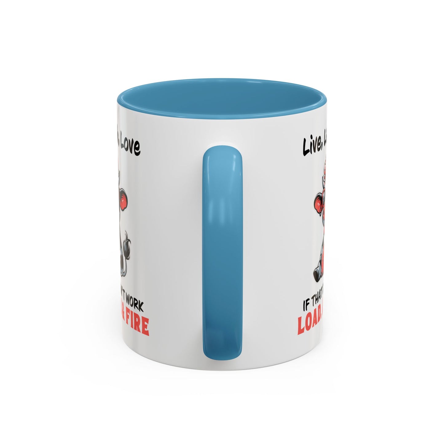 Humor Mug - Live Laugh Love Cow