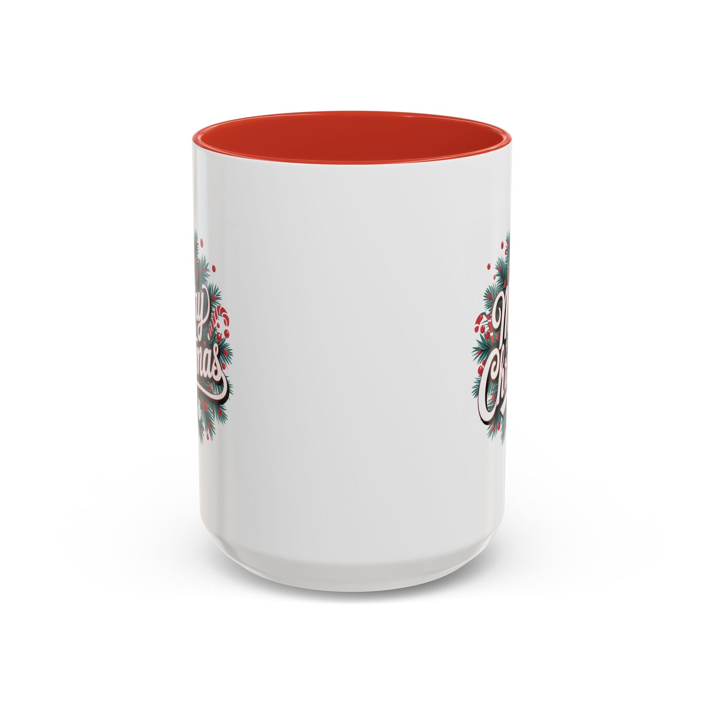 Christmas Mug - Merry Christmas White & Red Embossed Text