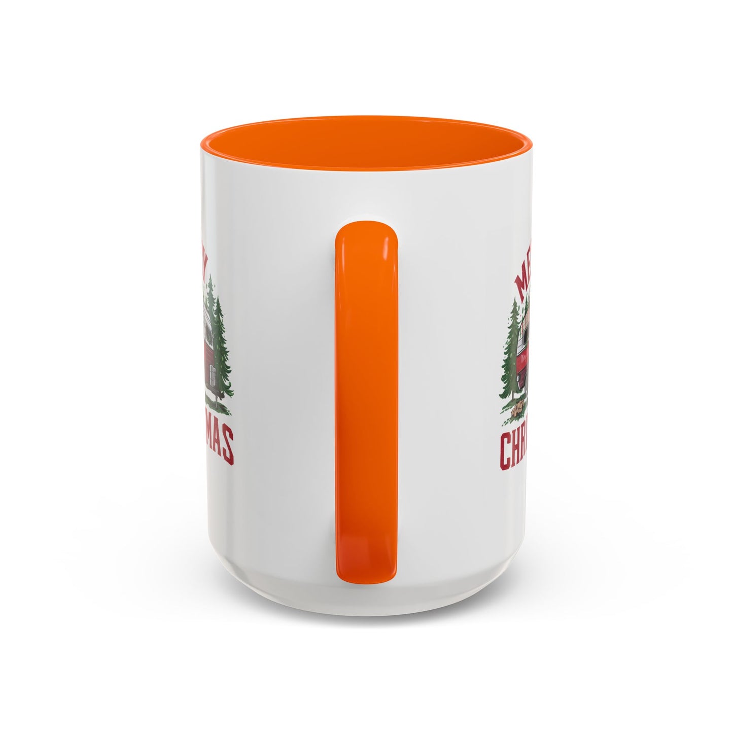Christmas Mug - Merry Christmas Red & White Camper