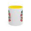 Christmas Mug - Happy Holidays and Merry Christmas Blue Green Yellow Red Text