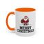 Christmas Mug - Merry Christmas Black Text Santa Walking
