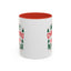Christmas Mug - Merry Christmas and a Happy New Year Green & Red Text Trees Stars