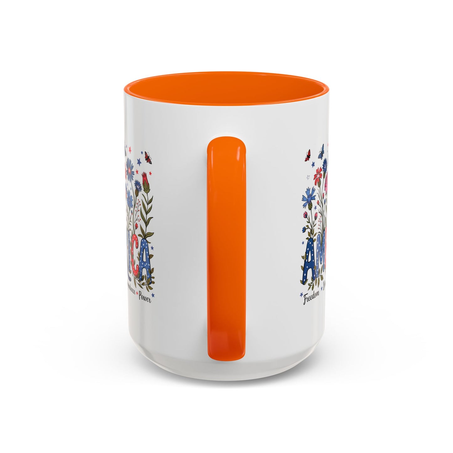 4th of July Mug - Floral America Patriotic
